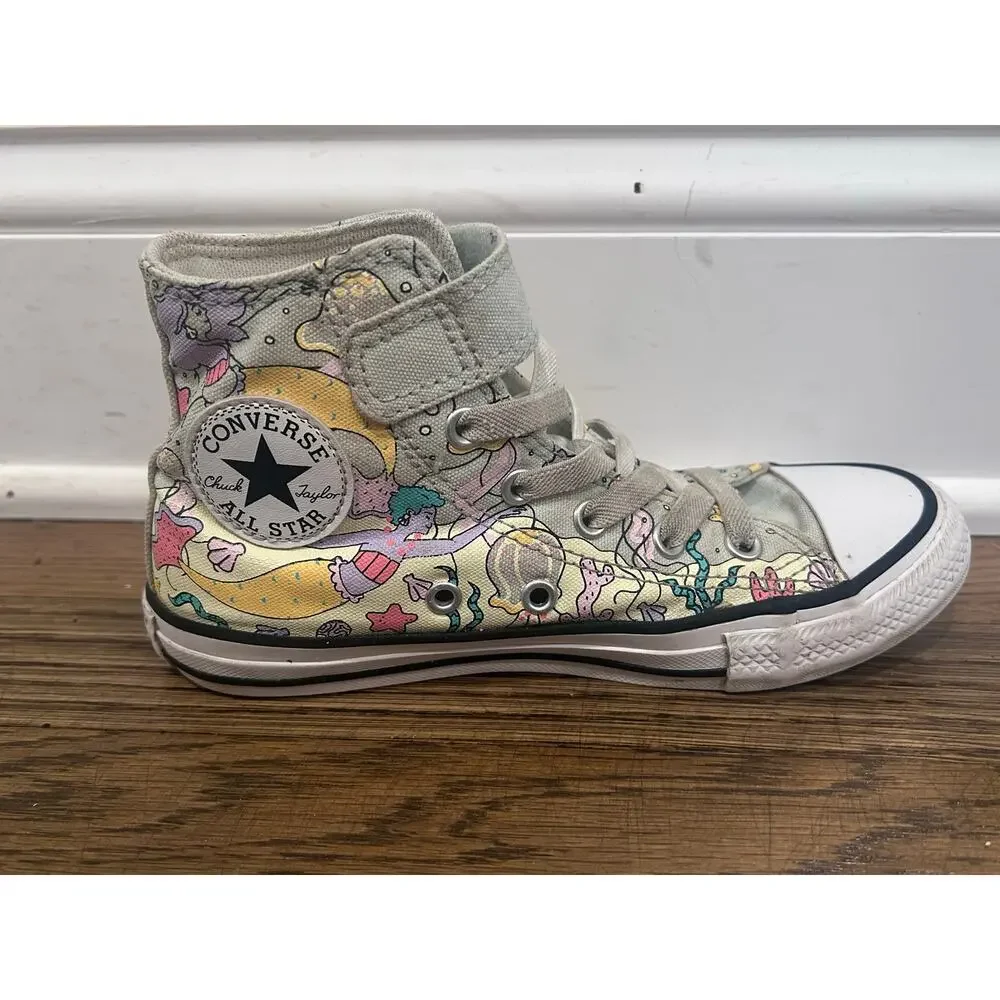 Converse Chuck Taylor Majestic Mermaids Hi-Top Sneaker Girl Sz 1 Back to School